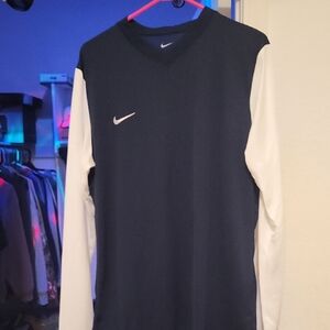 Nike Navy Blue Jersey Long Sleeve New Large